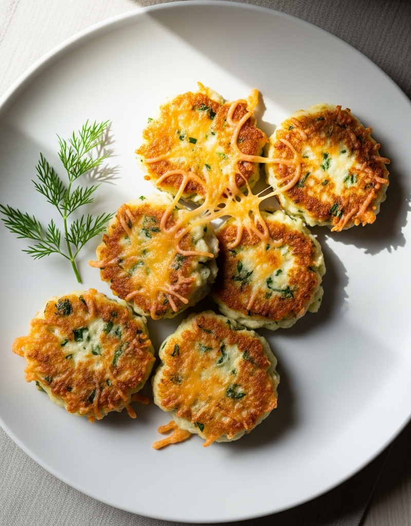 Cheesy Herb Cottage Cheese Fritters