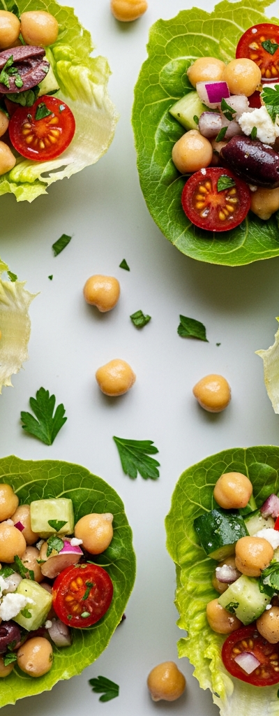 Mediterranean Chickpea Salad Cups