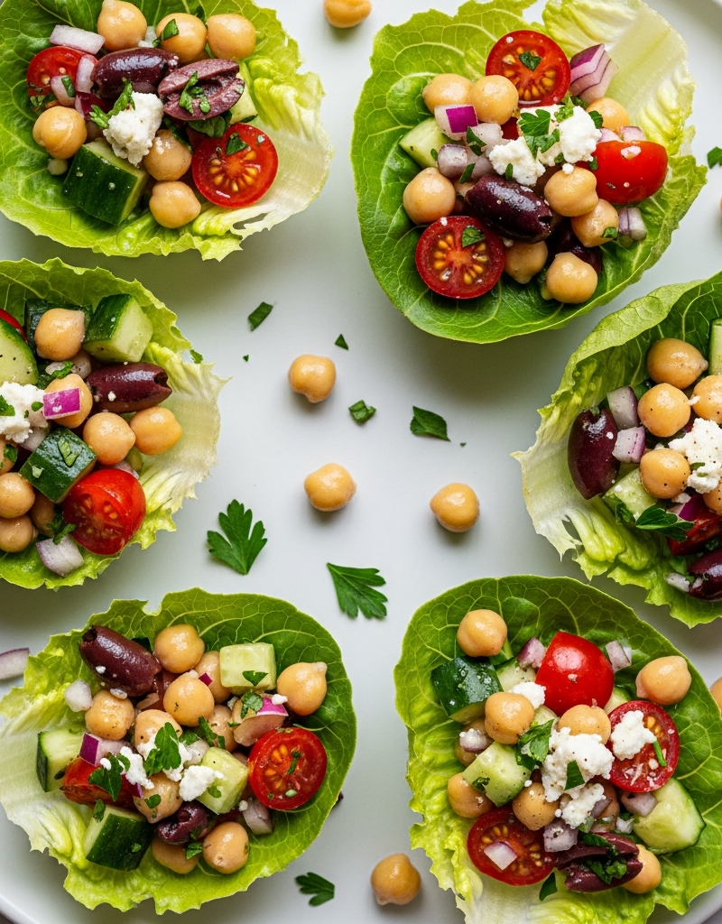 Mediterranean Chickpea Salad Cups