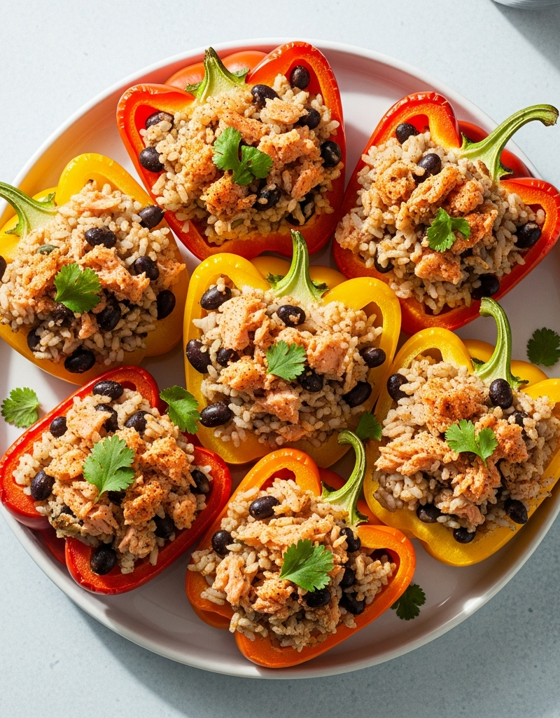 Salmon-Stuffed Bell Peppers