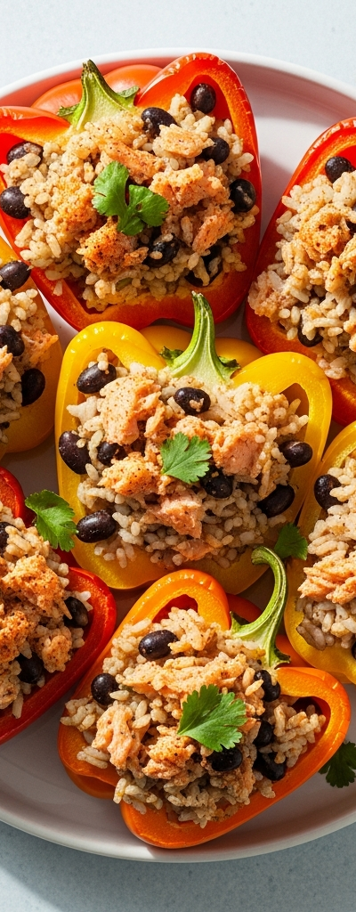 Salmon-Stuffed Bell Peppers