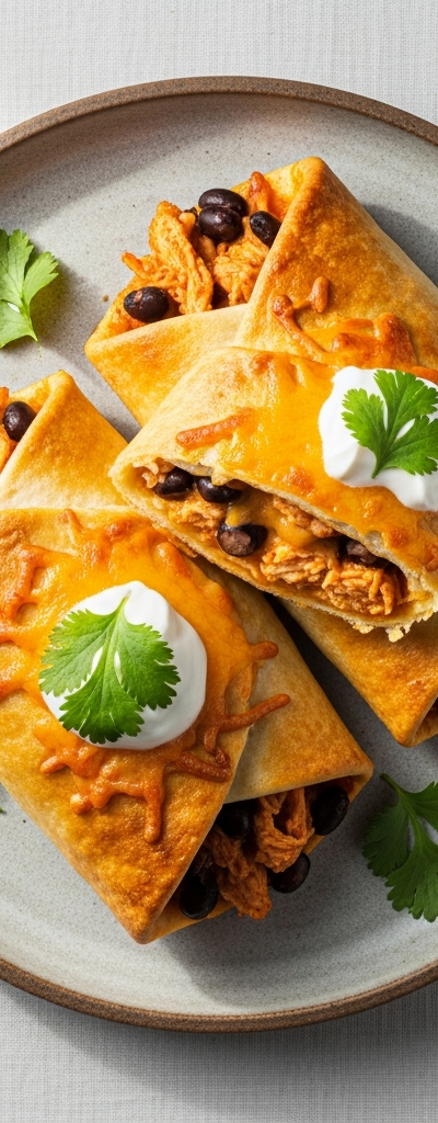Baked Chicken Chimichangas