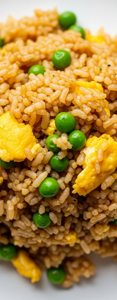 Garlic Egg and Pea Fried Rice