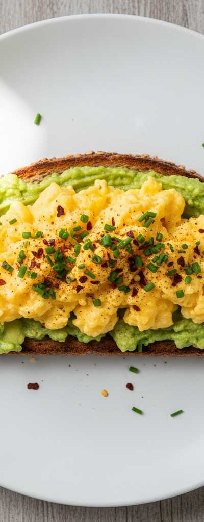 Avocado Toast with Scrambled Eggs