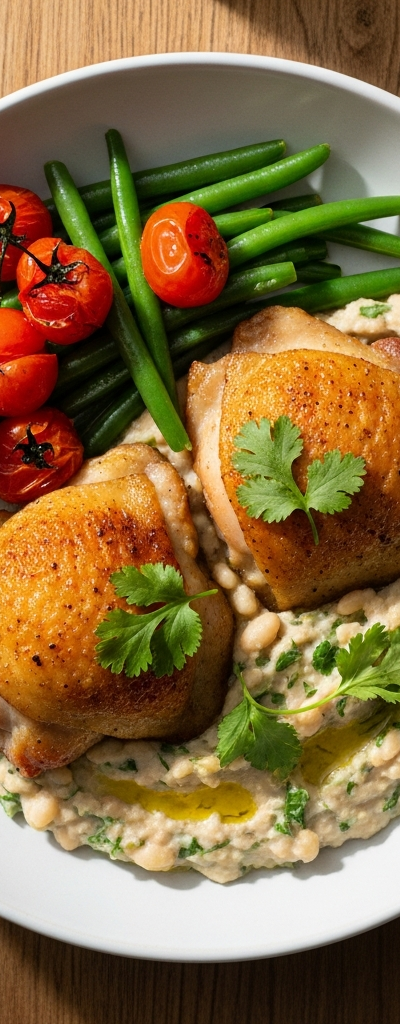Chicken Thigh and Bean Mash Bowl
