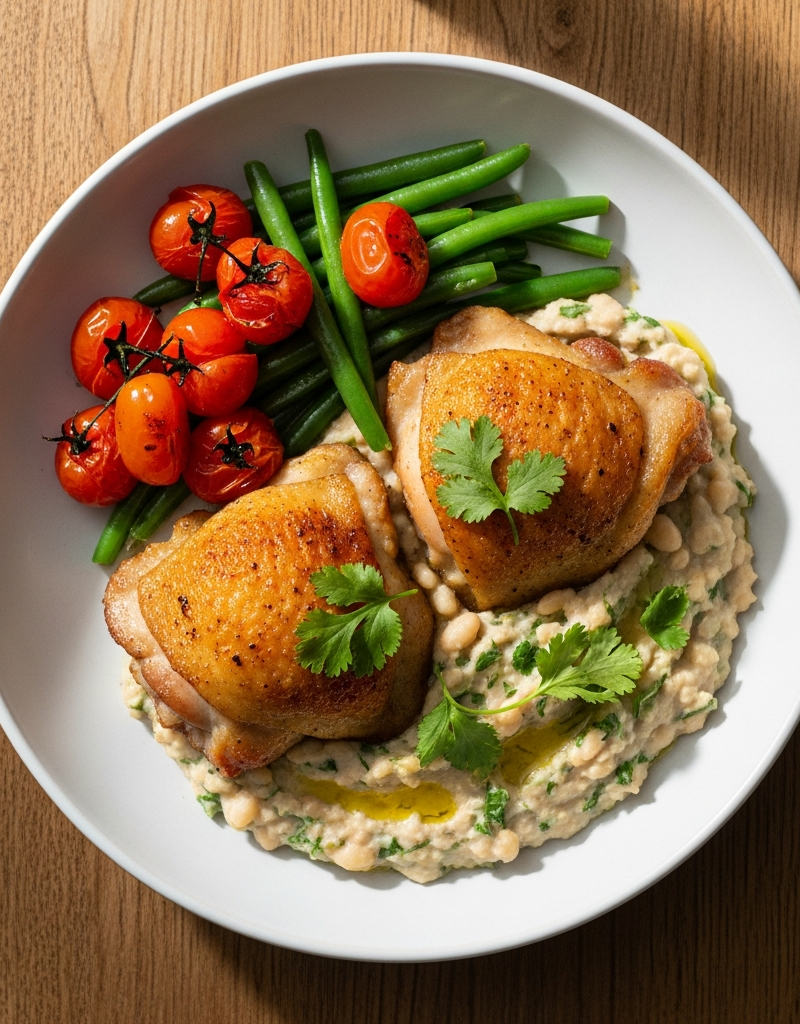 Chicken Thigh and Bean Mash Bowl