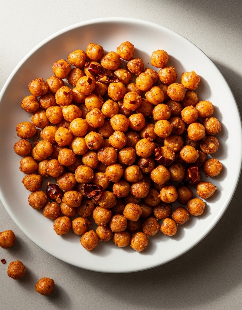 Spicy Roasted Chickpea Snack