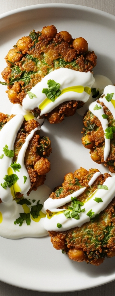 Chickpea and Spinach Fritters