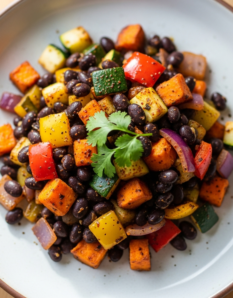 Black Bean and Veggie Skillet Hash