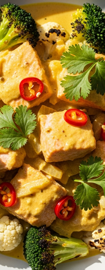 Keto Coconut Salmon Curry