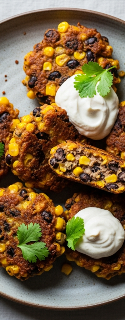 Black Bean and Corn Fritters
