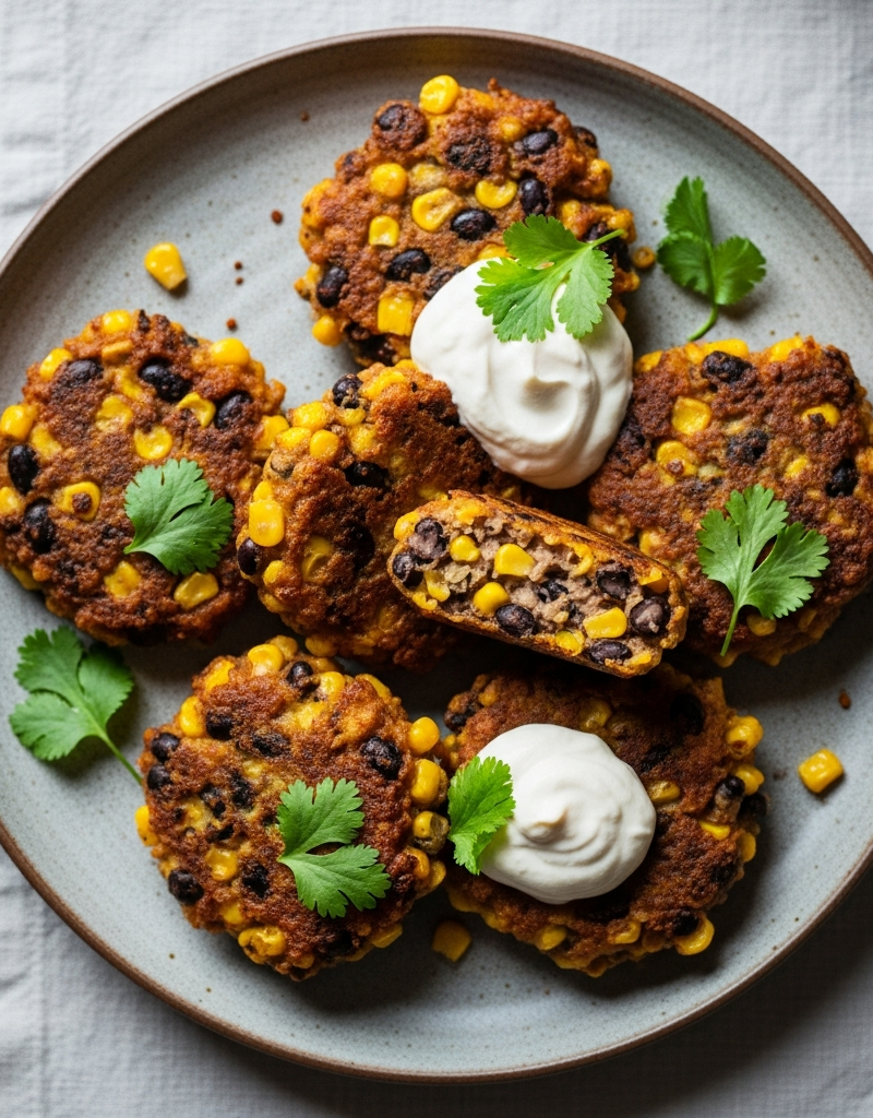 Black Bean and Corn Fritters