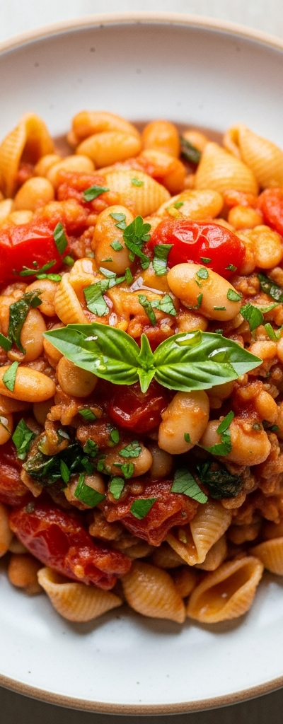 White Bean and Tomato Pasta