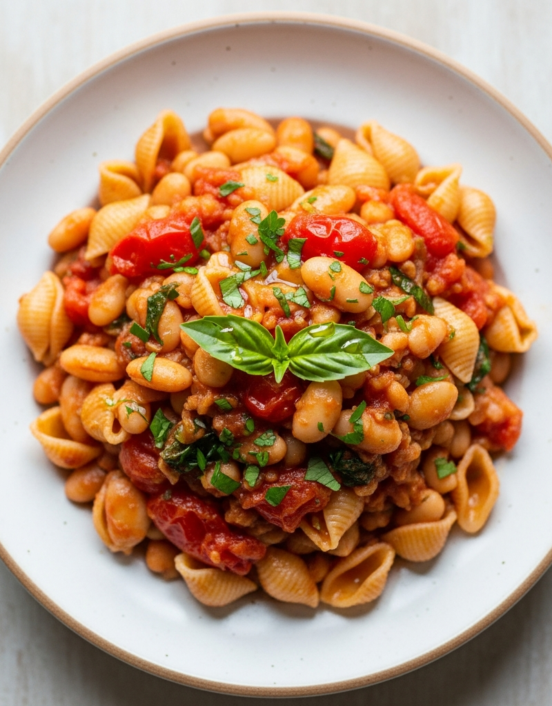 White Bean and Tomato Pasta