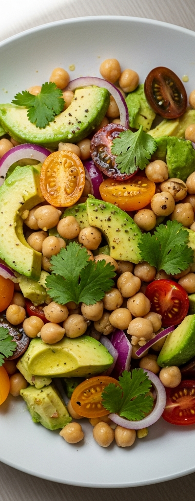 Vegan Chickpea and Avocado Salad