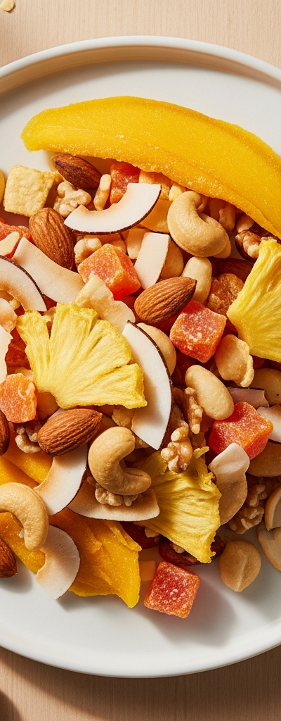 Tropical Fruit and Nut Snack Mix