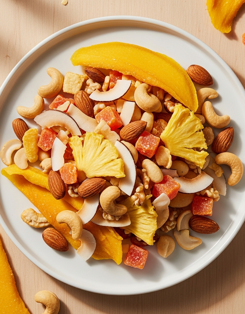 Tropical Fruit and Nut Snack Mix