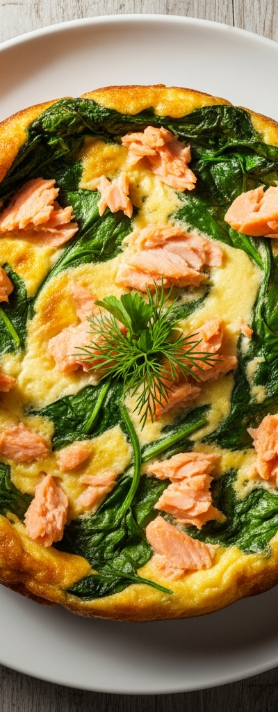 Salmon and Spinach Frittata