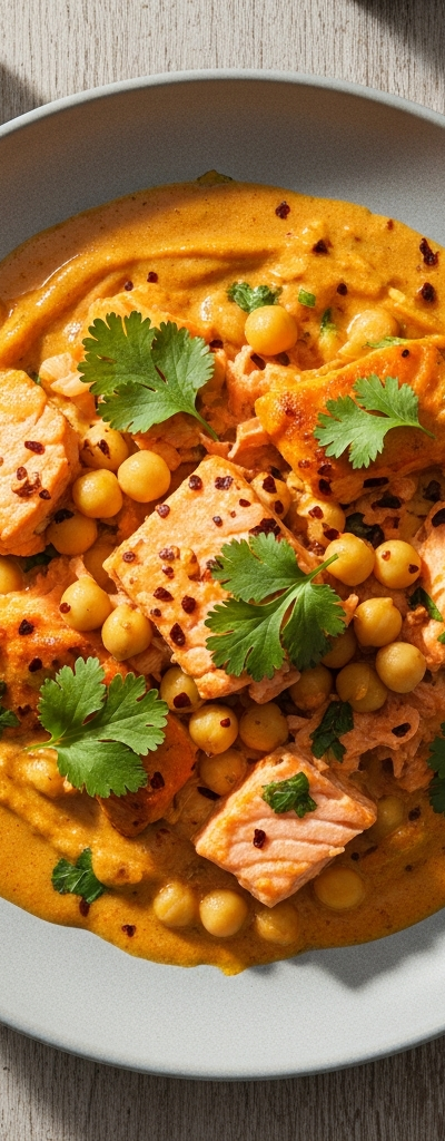 Quick Salmon and Chickpea Curry