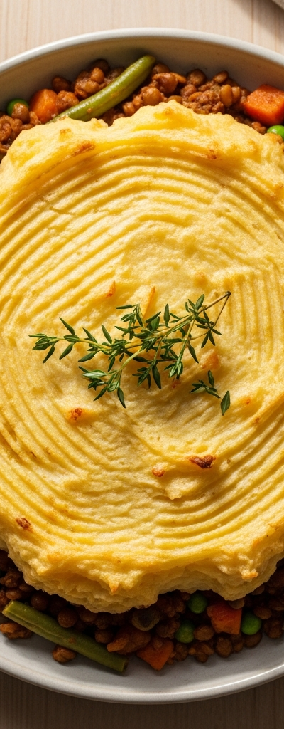 Vegan Lentil and Veggie Shepherd's Pie