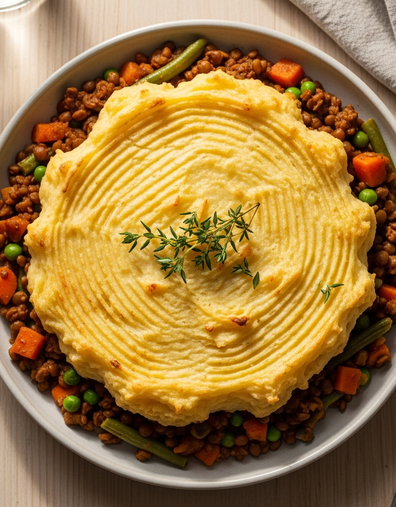 Vegan Lentil and Veggie Shepherd's Pie