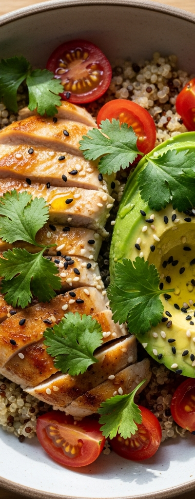 Chicken Avocado Quinoa Bowl