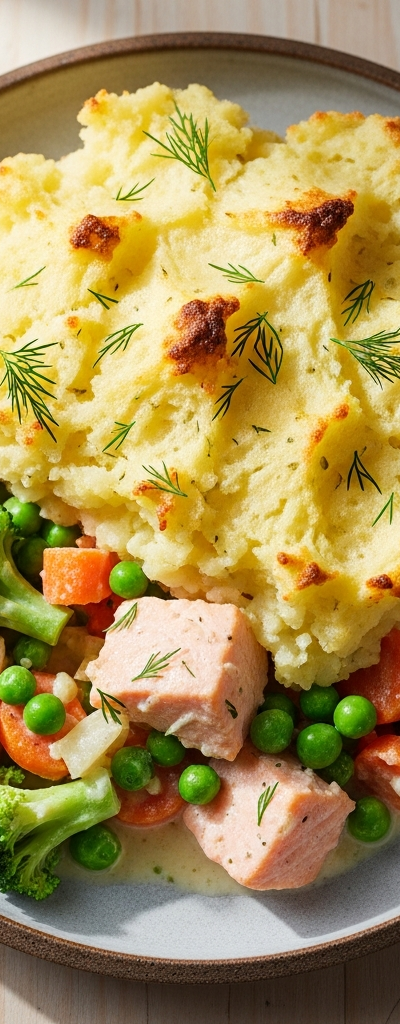Quick Salmon and Veggie Casserole