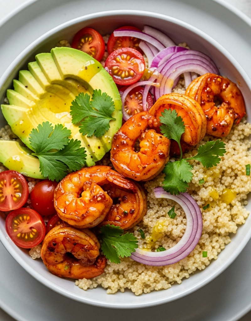 Spicy Shrimp and Quinoa Bowl
