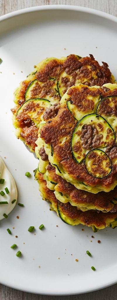 Keto Beef and Zucchini Fritters