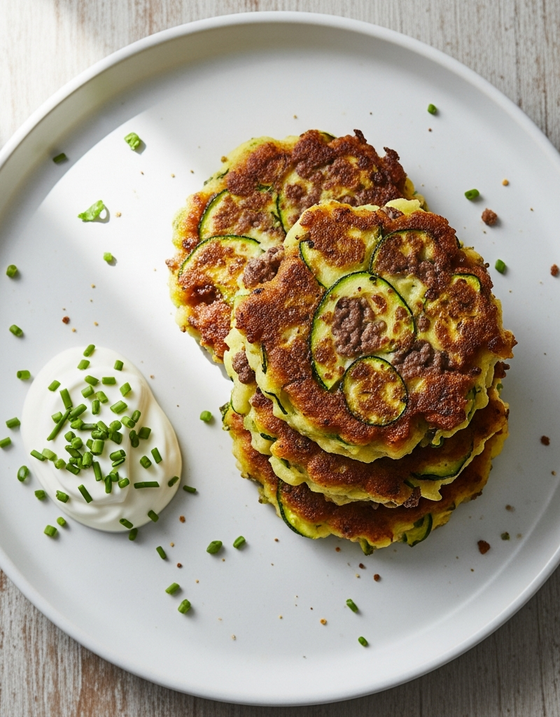 Keto Beef and Zucchini Fritters