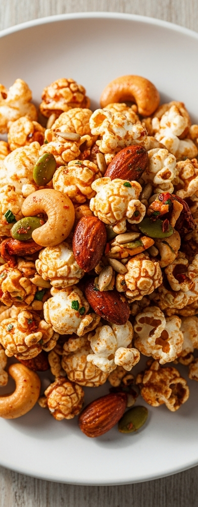 Spiced Popcorn Snack Mix