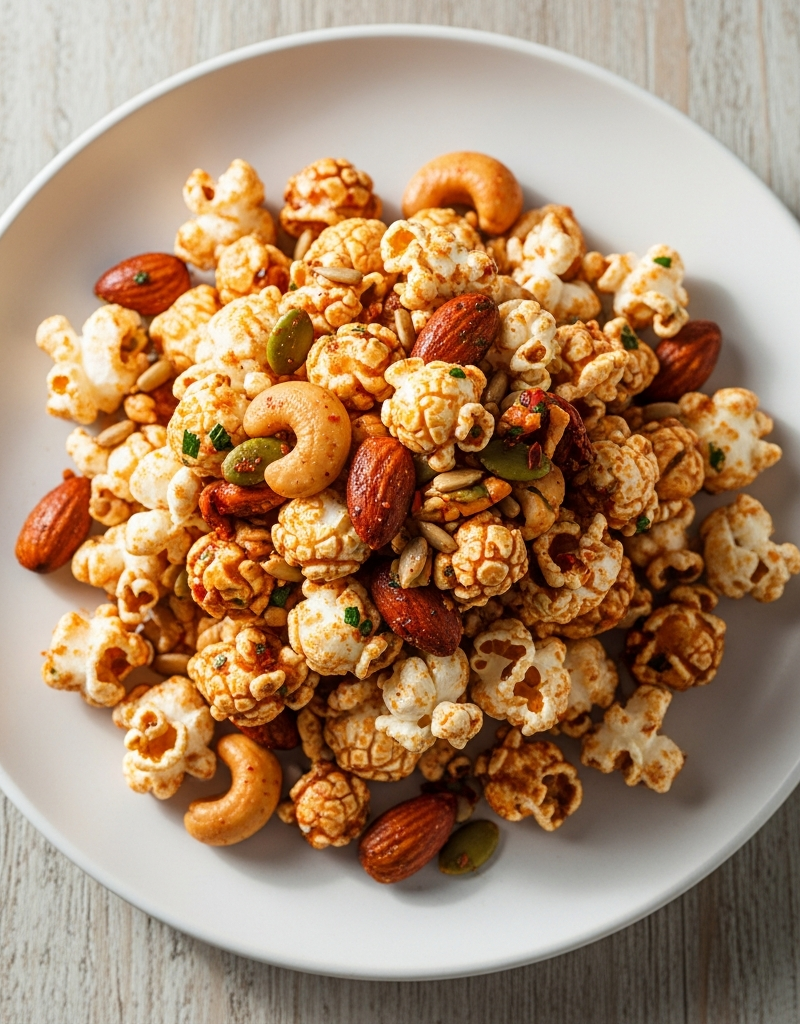 Spiced Popcorn Snack Mix