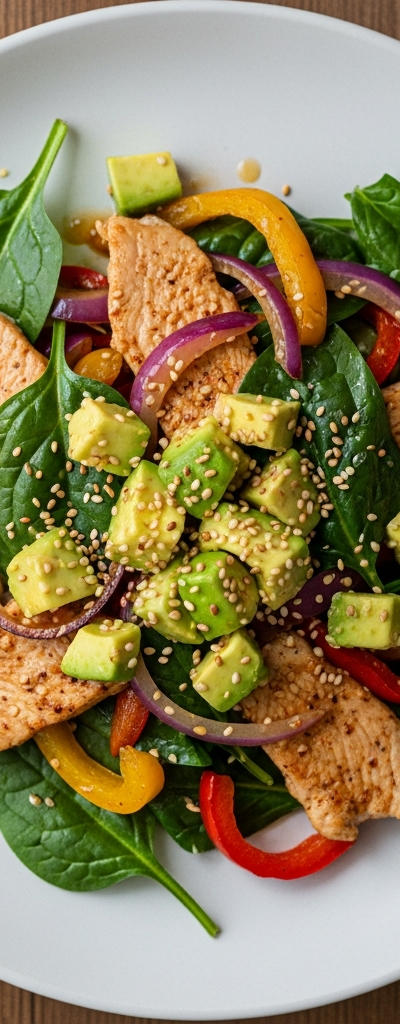 Quick Keto Turkey Stir-Fry with Spinach and Avocado