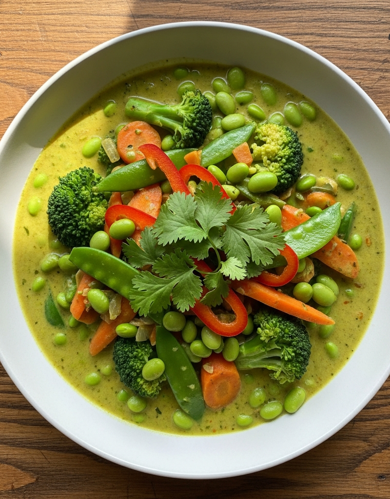 Edamame Curry with Vegetables