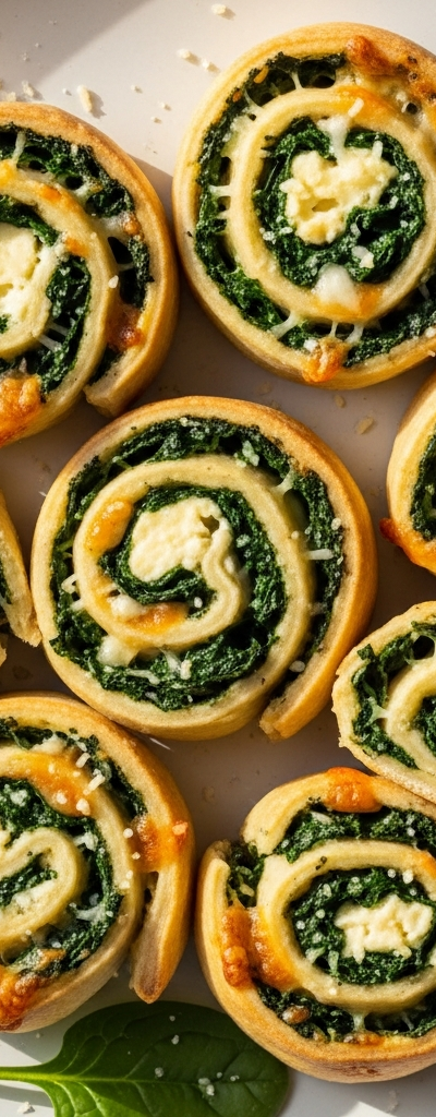 Keto Spinach and Cheese Pinwheels