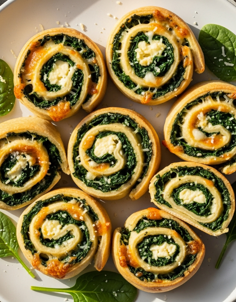Keto Spinach and Cheese Pinwheels