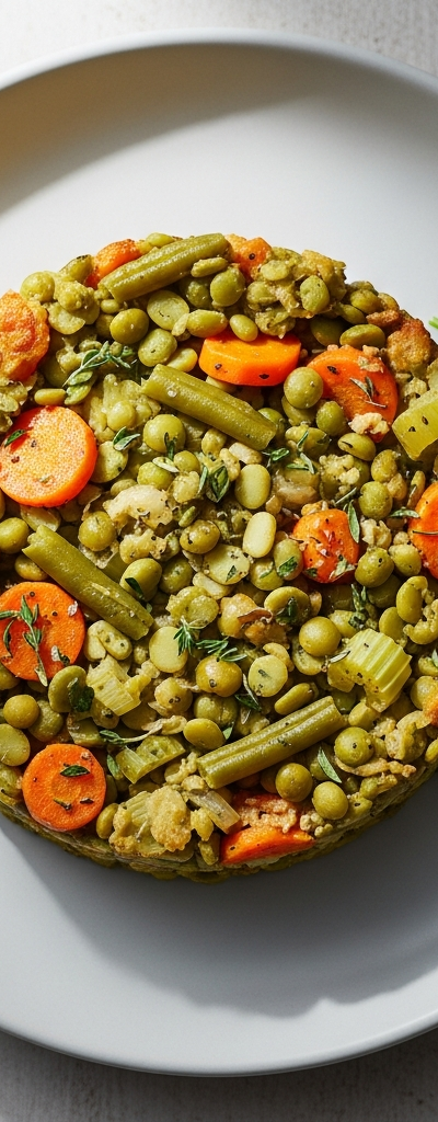 Vegan Split Pea and Vegetable Casserole