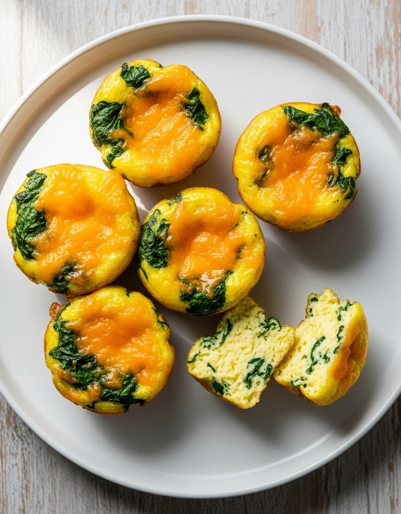 Cheesy Spinach Egg Bites