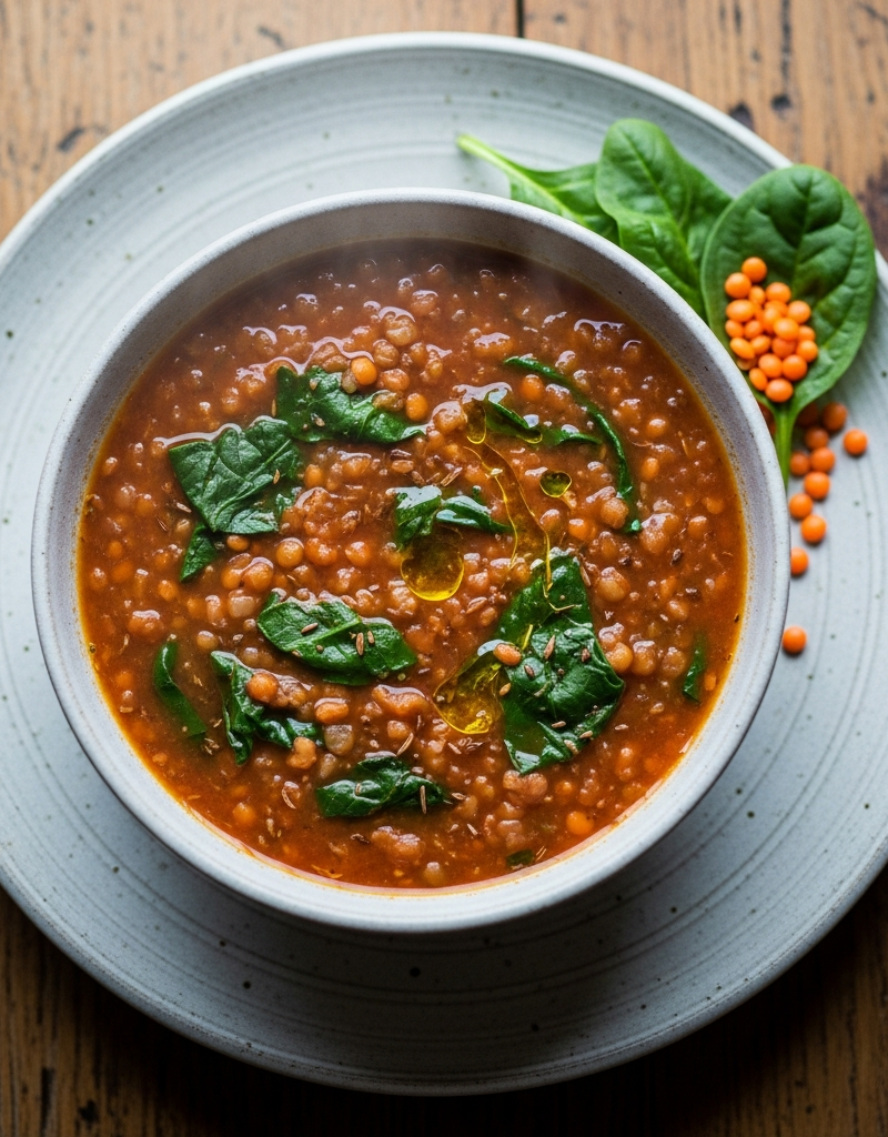 Lentil and Spinach Hearty Soup