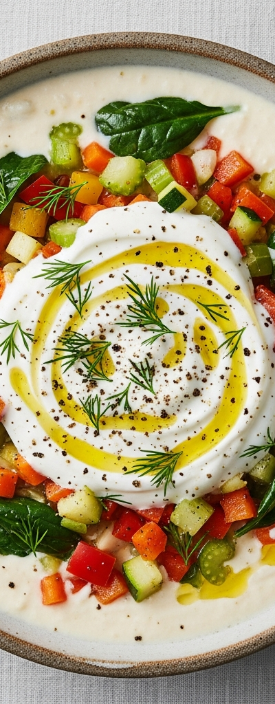 Hearty Greek Yogurt Vegetable Soup
