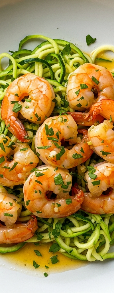 Garlic Butter Shrimp with Zucchini Noodles