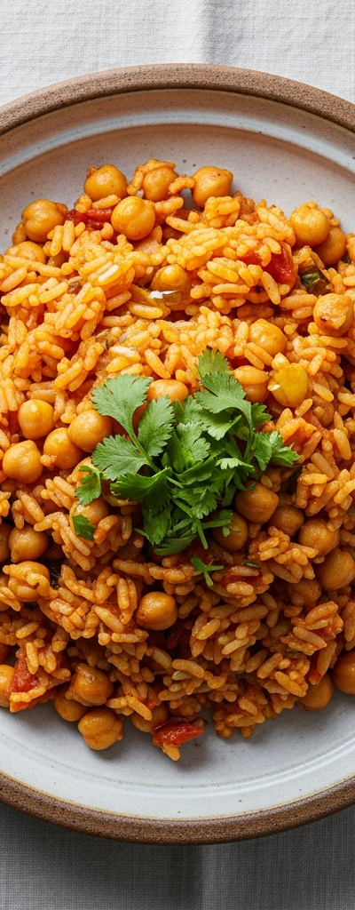 Spiced Chickpea and Tomato Rice