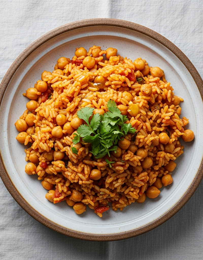 Spiced Chickpea and Tomato Rice
