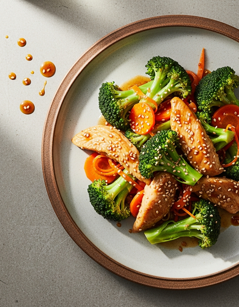 Chicken and Broccoli Stir-Fry with Soy Ginger Sauce