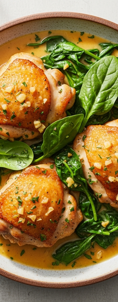 Creamy Garlic Butter Chicken with Spinach