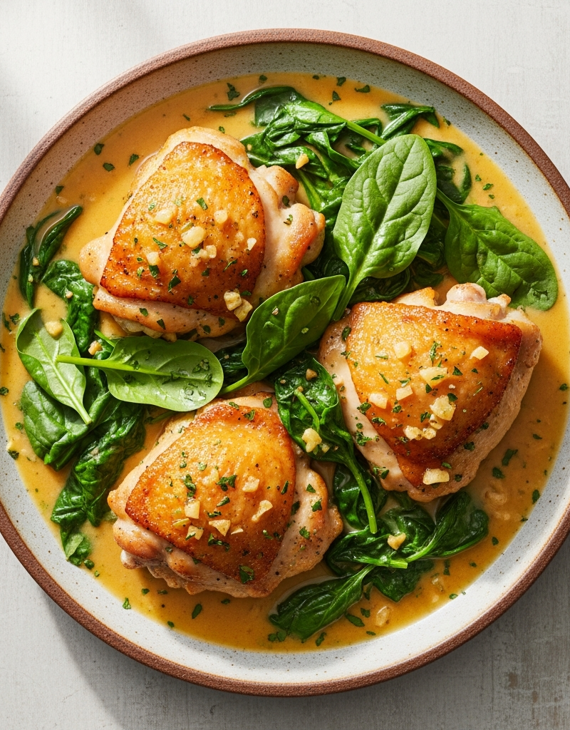 Creamy Garlic Butter Chicken with Spinach
