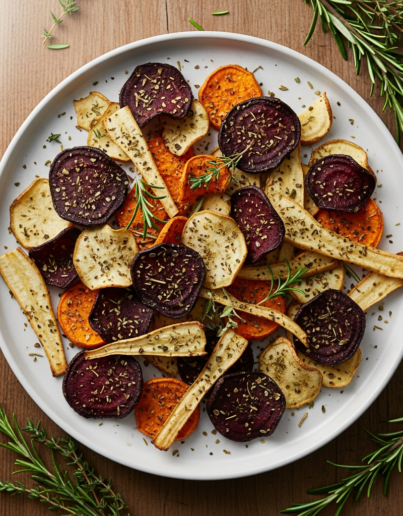 Herb Baked Vegetable Chips