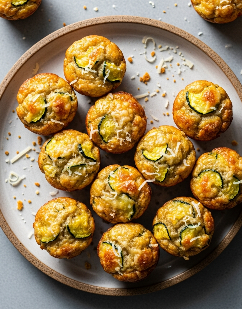 Savory Zucchini and Cheese Mini Muffins