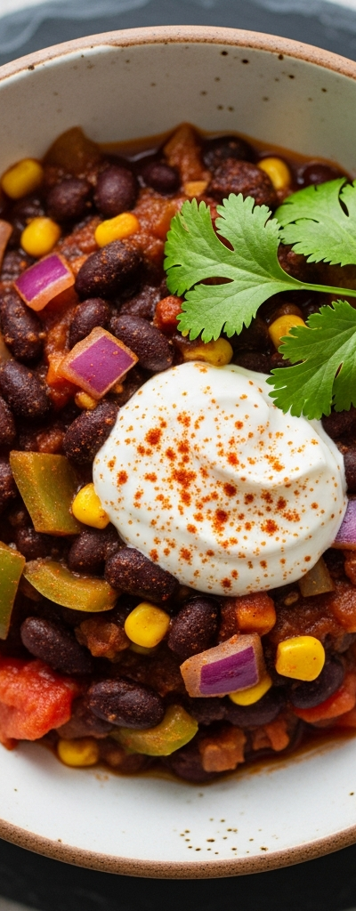 Quick Black Bean Vegetable Chili
