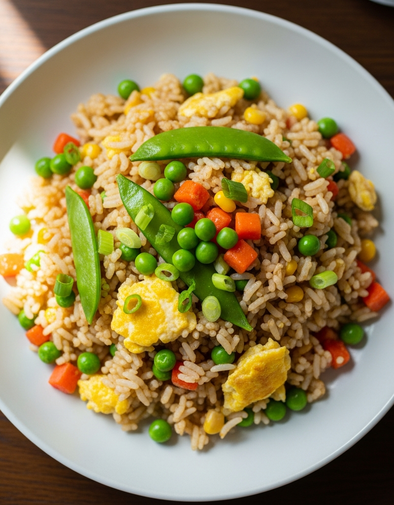 Easy Egg Fried Rice with Vegetables